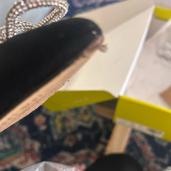 Gianni Bini style Ezlynn black strapped Almost New Condition rhinestone heels - Picture 13 of 13